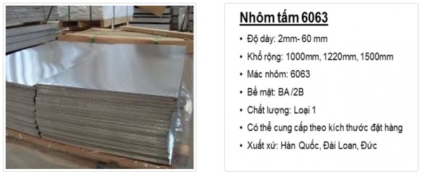 Nhôm tấm 6063